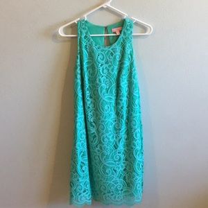 Lilly Pulitzer Lace Courtin Two Tone Shift Dress